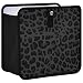 Oarencol Black Leopard Car Trash Can Foldable Hanging Car Trash Bag Small Waterproof Car Accessories Garbage Bin Cheetah Print - Image 2