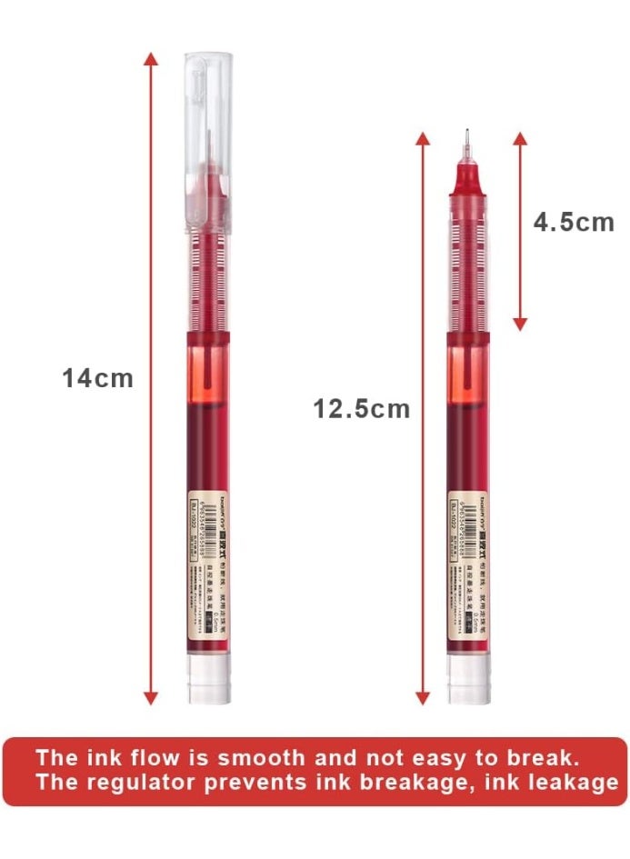 12 قلم حبر جاف أحمر، حبر سريع الجفاف، أقلام حبر جاف برأس رفيع للغاية 0.5 مم للكتابة والرسم وتدوين اليوميات. - Image 4