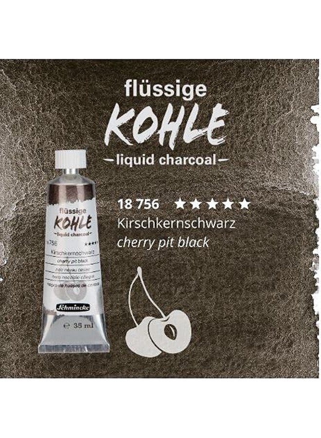 Schmincke Liquid Charcoal Cherry Pit Black 35 Ml 18 756 009 For Charcoal Painting Charcoal Drawing And Underpainting Vegan - Image 3