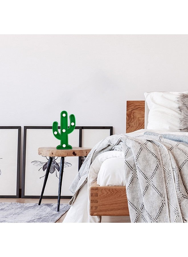 Jutom 4 Pieces Star Night Lights Star Shaped Led Plastic Sign Lighted Star Marquee Lights Star Shaped Desk Lamp For Kids Baby Child Girl Gift Nursery Room (Green Cactus) - Image 5