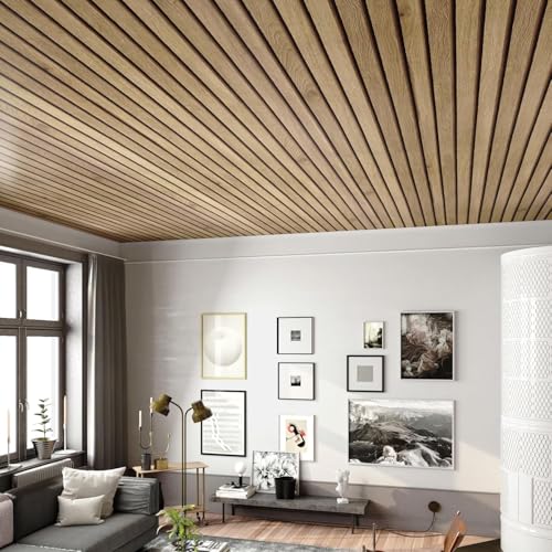 FunStick 24x394 Thick Brown Slats Wood Peel and Stick Wallpaper 3D Wood Slat Wall Paneling Wall Paper Roll for Bedroom Living Room Self Adhesive Waterproof Wood Grain Contact Paper for Walls Cabinets - Image 5