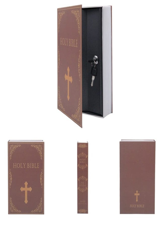 PACOLO Diversion Book Safe with Security Key Lock, Hidden Secret Storage Box, 9.5"×6"×2.2" (Bible,Key) - Image 2