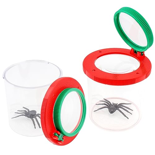 Smgda 2 Pieces Magnifying Insect Box Insert Bug Viewer Bug Magnifier Container Critter Insect Cage Bug Jar Bug Catcher Kit for Science Nature Exploration Tool Bugs View Magnifier Observation - Image 1