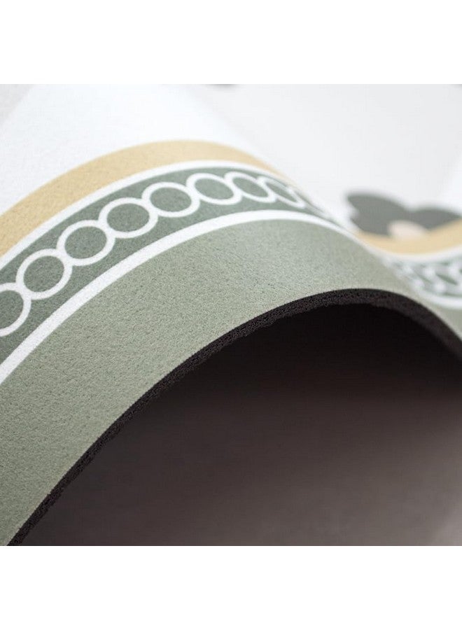 Home-Cloud حصائر مطبخ مطاطية HomeCloud للأرضية مجموعة من 2 قطعة | غير قابلة للانزلاق، سجادات ناعمة ماصة للمطبخ، وغسيل الملابس، والممرات | 120x40 سم، 40x60 سم | سمك 4 مم (زهري_أخضر) - Image 2