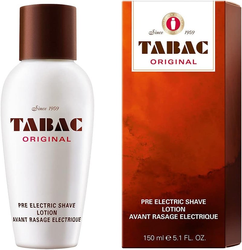 Tabac Original Mens PreElectric Shave Lotion 150ml Enhances Electric Shaving with Classic Scent - Image 1
