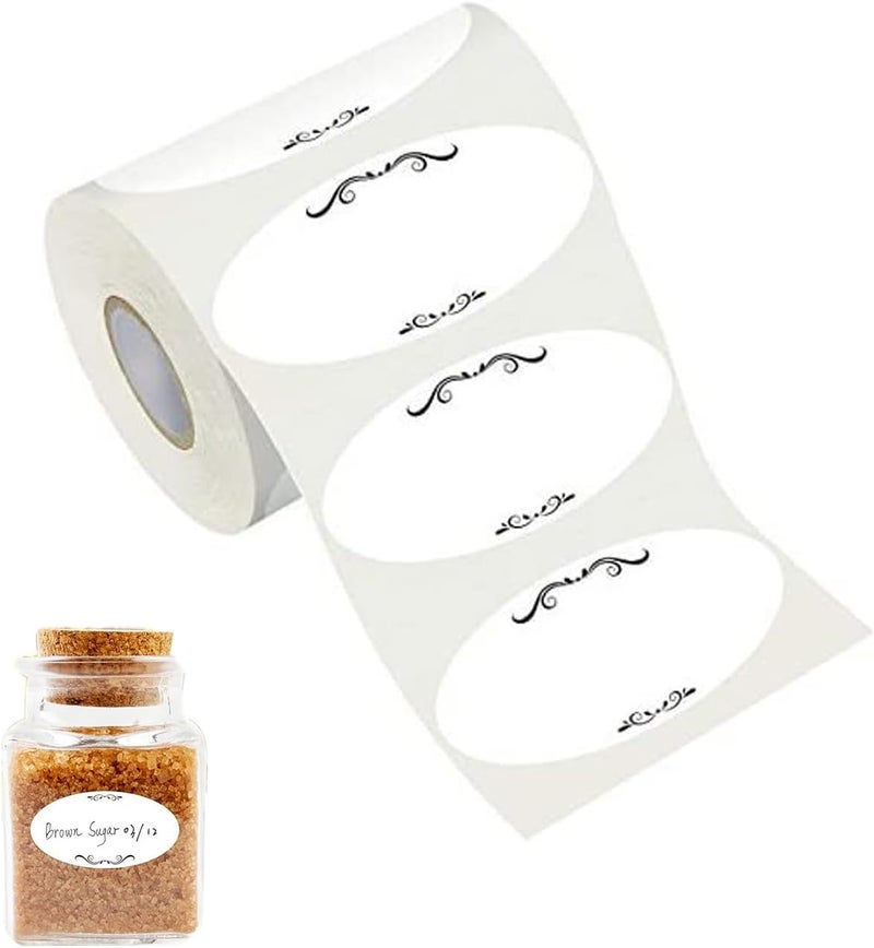 Citihomy 300Pcs Dissolvable Food Labels Kitchen Labels 2 x 1 for Food Containers Canning Labels Water/Oil/Tear Resistant Labels for Kitchen Supplies, Homemade Jam, Jelly in Mason Jars Containers - Image 1