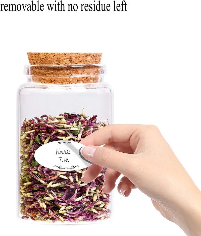 Citihomy 300Pcs Dissolvable Food Labels Kitchen Labels 2 x 1 for Food Containers Canning Labels Water/Oil/Tear Resistant Labels for Kitchen Supplies, Homemade Jam, Jelly in Mason Jars Containers - Image 4