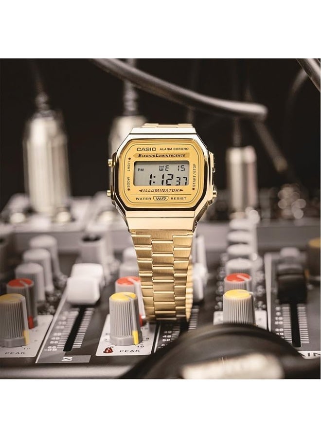 Casio Vintage Unisex Quartz Stainless Steel Digital Watch A168WG-9WDF - Image 2