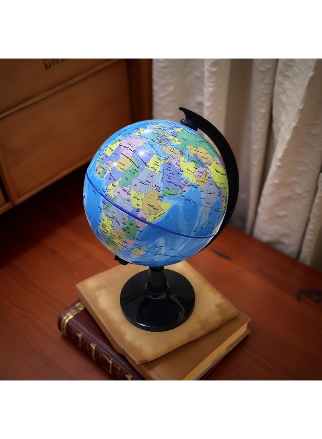 Educational globe made of shock-resistant PVC. 10.6 cm in diameter. - Image 4