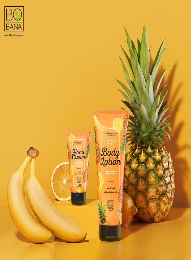 بوبانا لوشن الجسم بالفواكه الاستوائية مع حمض الهيالورونيك وفيتامين E - 240 مل - Image 3