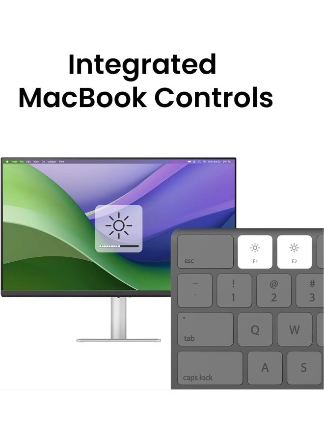 BenQ 27 inch 4K 3840x2160 Nano Gloss Monitor for MacBook, Dual USB-C 90W/15W, Mac Color Match,USB Hub, Brightness & Volume Control on Mac,Height & Tilt Adjustable Stand,P3 Color Gamut MA270UP silver - Image 4