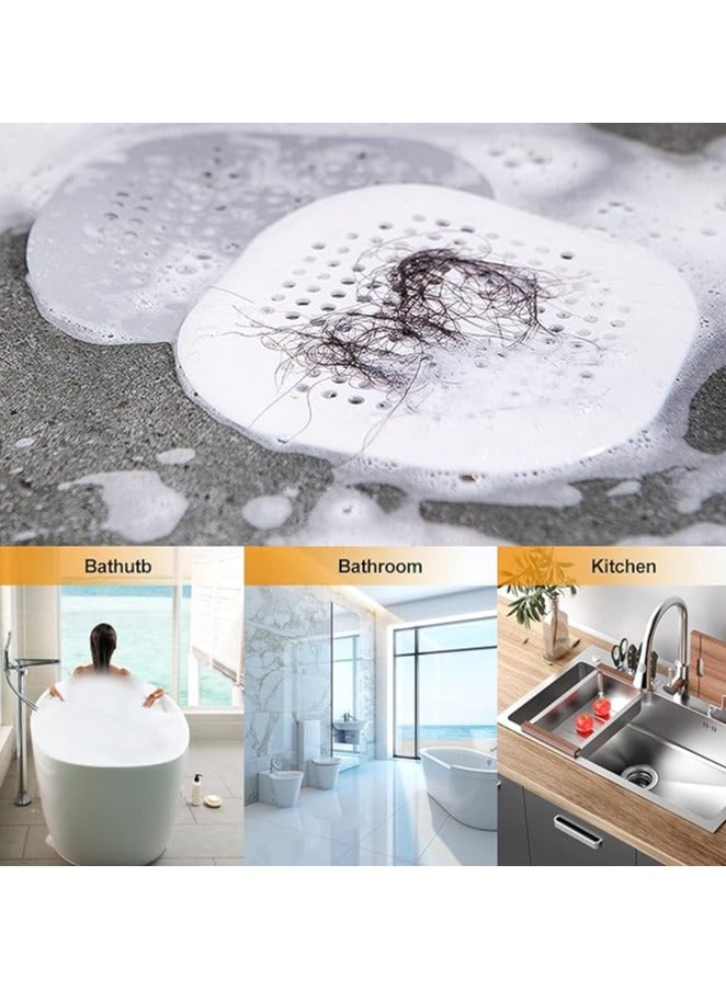 مرفا غطاء تصريف السيليكون لالتقاط الشعر مع أكواب شفط – أبيض (عبوة من 2)  - Image 4