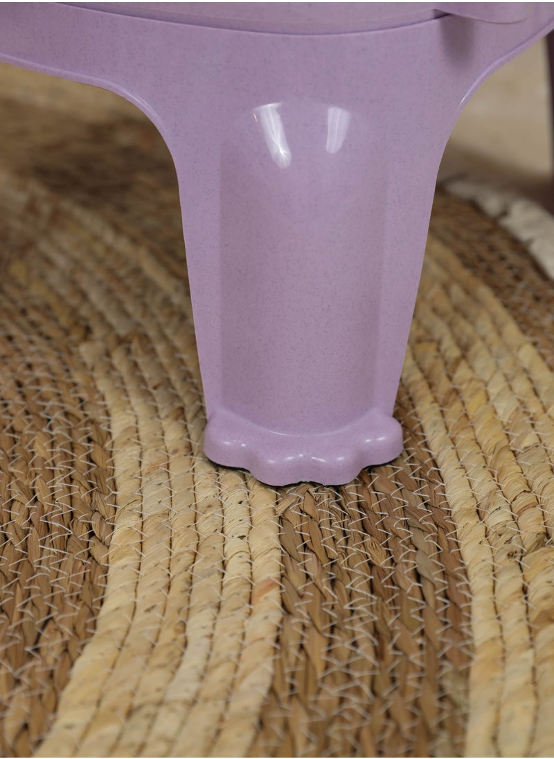 FUN MOMENT Children's plastic chair with a food stand with a designated place for cups decorated with cute drawings for Kids - Purple color  - Image 4