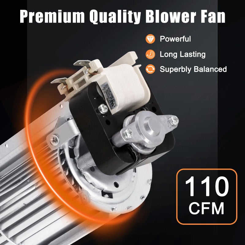 Criditpid GZ550 GZ552 EP62-1 Replacement Fireplace Blower Fan for Continental, Napoleon Fireplaces, Rotom R7-RB59, R7-RB61, GZ550-1KT Fireplace Blower for Napoleon bgd36ntr, b36ntr, b36ptre Fireplace - Image 4