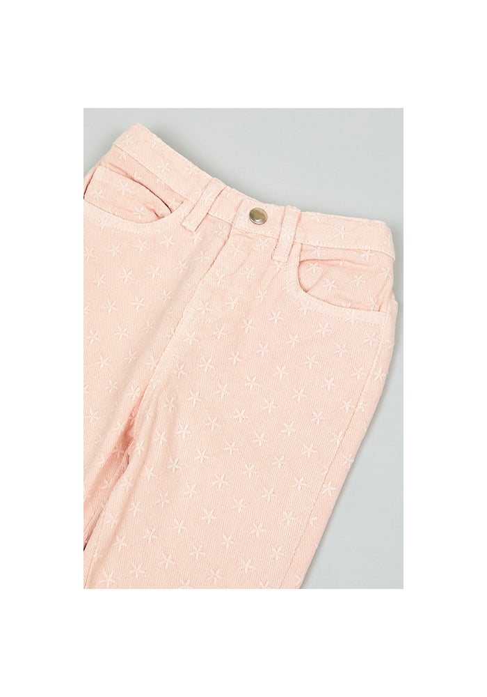 R&B Embroidered Jeans with Button Closure - Image 3