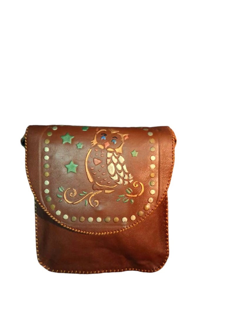 Sheer Fashionable Leather Crossbody Bag - Image 1