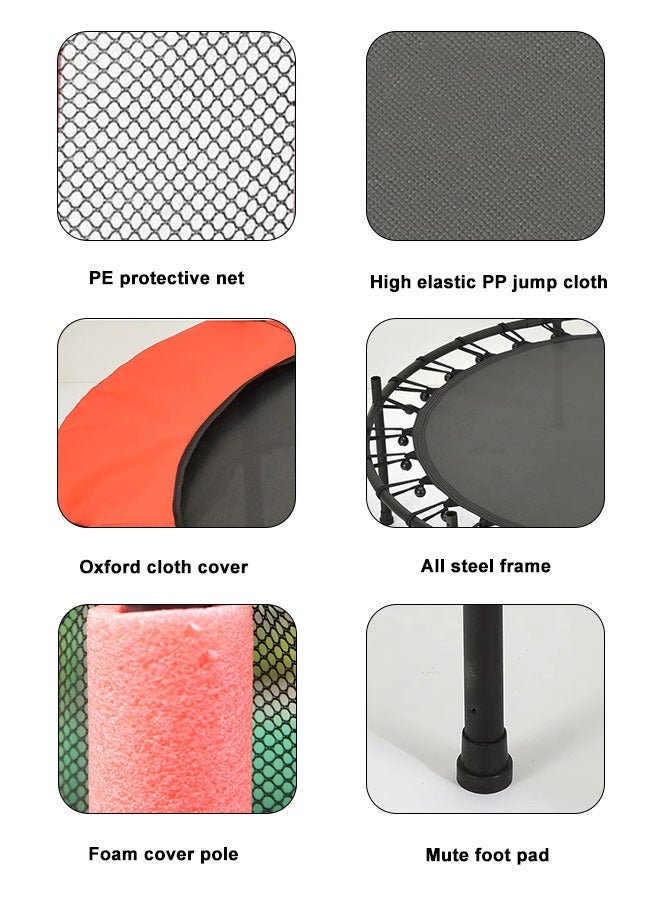 5.5ft Indoor Or Outdoor Mini Toddler Trampoline With Safety Enclosure 140x140x160cm - Image 3