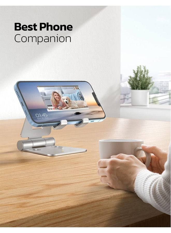 PADOM حامل الهاتف المحمول Padom A4، قابل للطي بالكامل وقابل للتعديل، حامل الهاتف المكتبي، متوافق مع هاتف 11 Pro Xs Xs Max Xr X 8، iPad Mini، Nintendo Switch، الأجهزة اللوحية (7-10 بوصة)، جميع الهواتف - Image 4