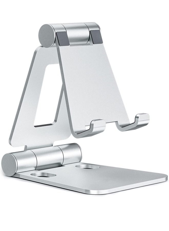 PADOM حامل الهاتف المحمول Padom A4، قابل للطي بالكامل وقابل للتعديل، حامل الهاتف المكتبي، متوافق مع هاتف 11 Pro Xs Xs Max Xr X 8، iPad Mini، Nintendo Switch، الأجهزة اللوحية (7-10 بوصة)، جميع الهواتف - Image 1