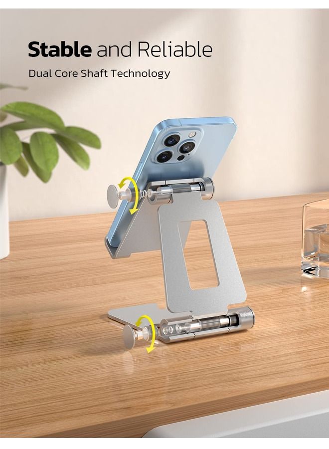 PADOM حامل الهاتف المحمول Padom A4، قابل للطي بالكامل وقابل للتعديل، حامل الهاتف المكتبي، متوافق مع هاتف 11 Pro Xs Xs Max Xr X 8، iPad Mini، Nintendo Switch، الأجهزة اللوحية (7-10 بوصة)، جميع الهواتف - Image 3