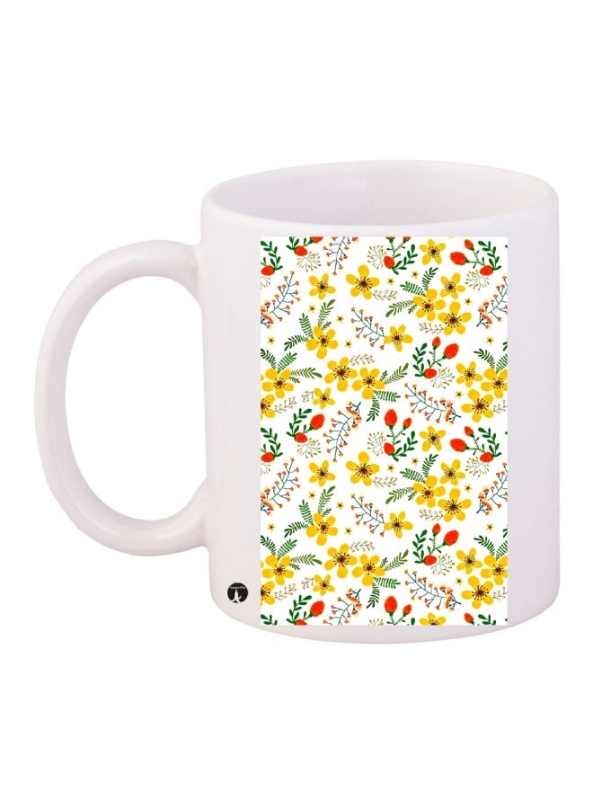 RYN Printed Coffee Mug White/Yellow/Green