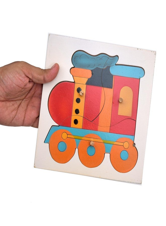 تودلس مجموعة ألعاب أحجية خشبية من TOODLES، أشكال قطار وطيور متعددة الألوان، 30 سم × 20 سم (أحجية قطار) - Image 4