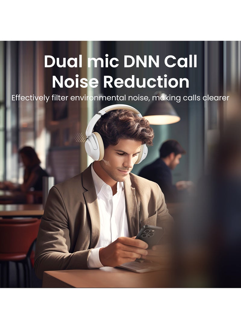 يو جرين سماعات رأس بخاصية إلغاء الضوضاء، سماعات رأس لاسلكية بلوتوث 5.0 فوق الأذن، سماعات شحن سريعة تدوم 90 ساعة، ستيريو هاي فاي عالي الدقة وباس عميق وخفيف الوزن وقابل للطي، ميكروفون مدمج - Image 5