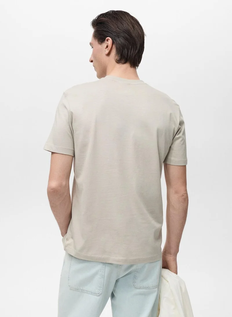 Mango Man 100% cotton slim-fit t-shirt
