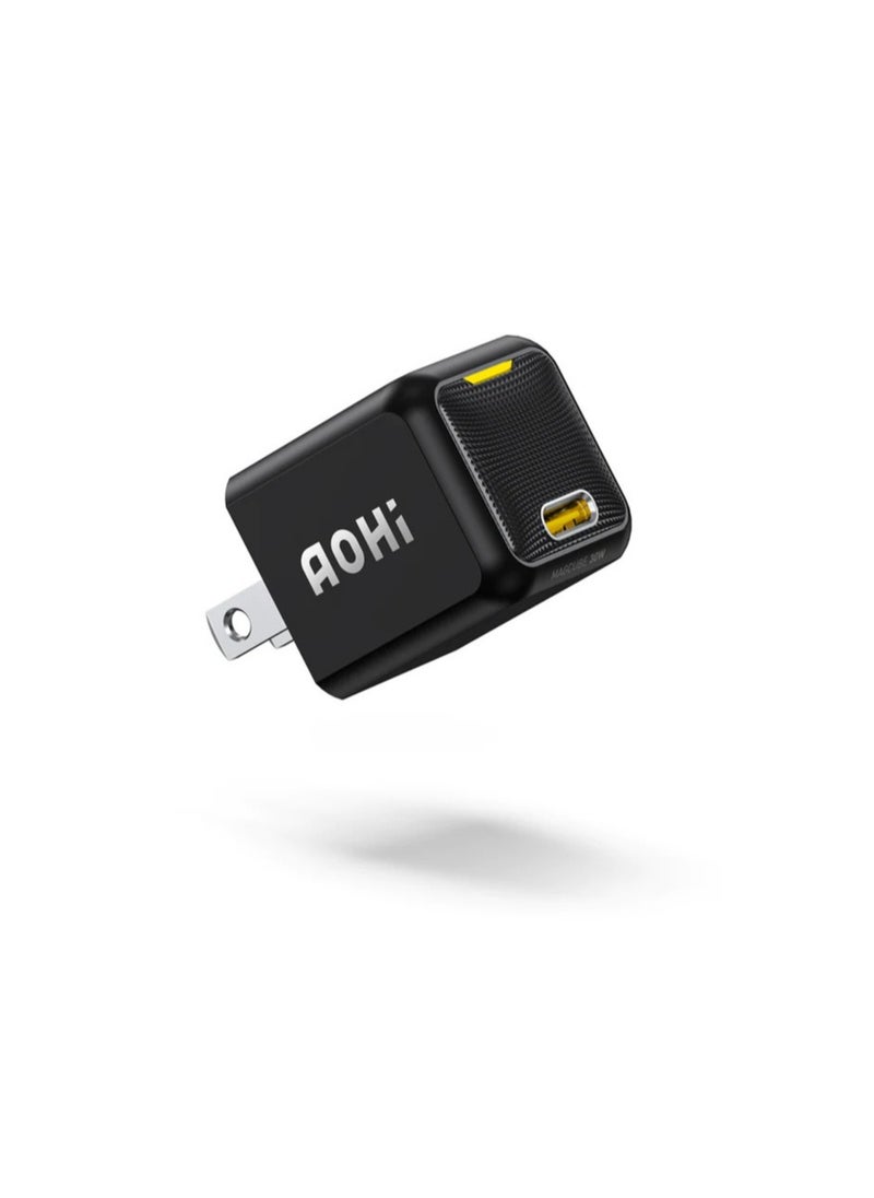 Aohi Aohi Charger Apple PD Charging Head GaN Gan30W Fast Charge Compatible with 27W for Apple  - Image 1