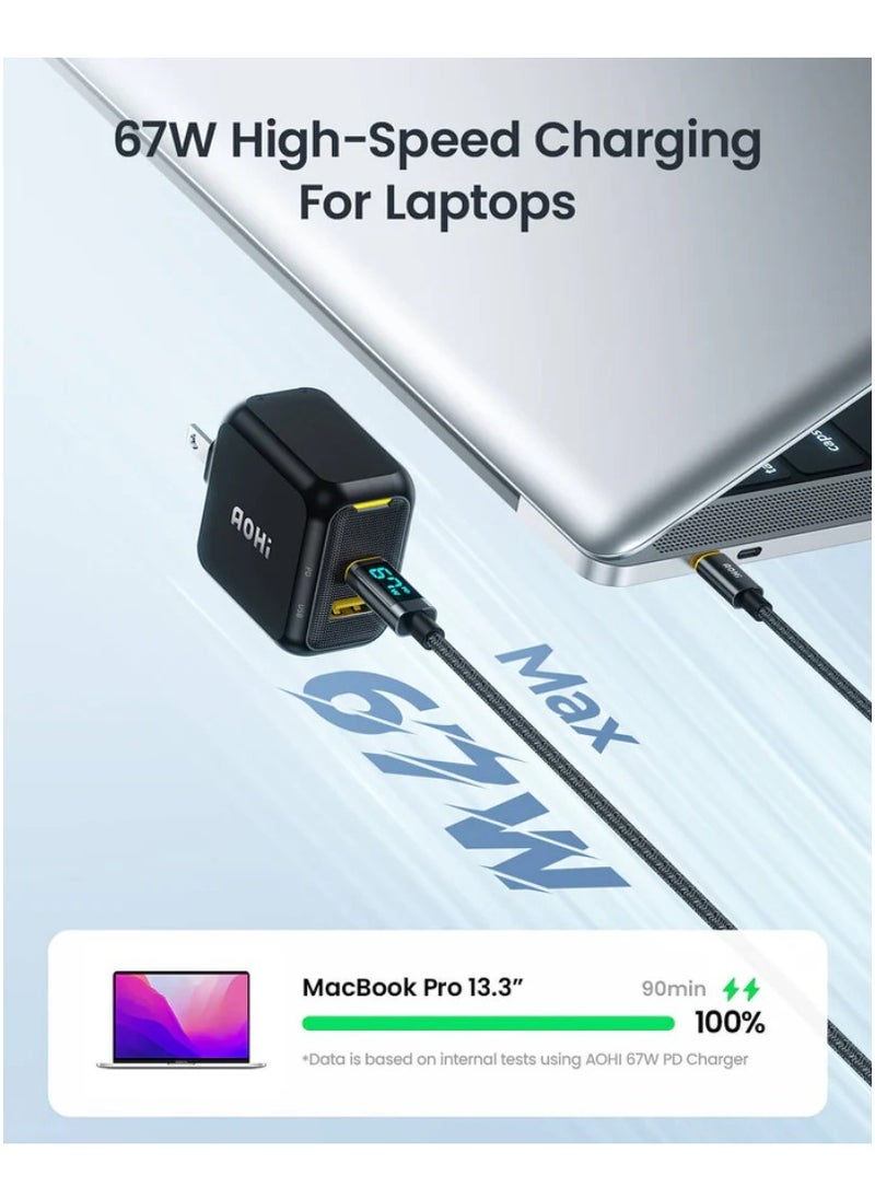 Aohi Aohi Charger Apple PD Charging Head GaN Gan30W Fast Charge Compatible with 27W for Apple  - Image 4