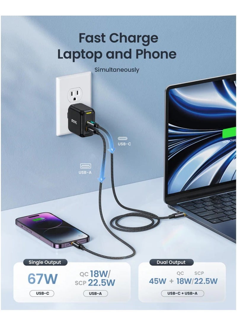 Aohi Aohi Charger Apple PD Charging Head GaN Gan30W Fast Charge Compatible with 27W for Apple  - Image 2