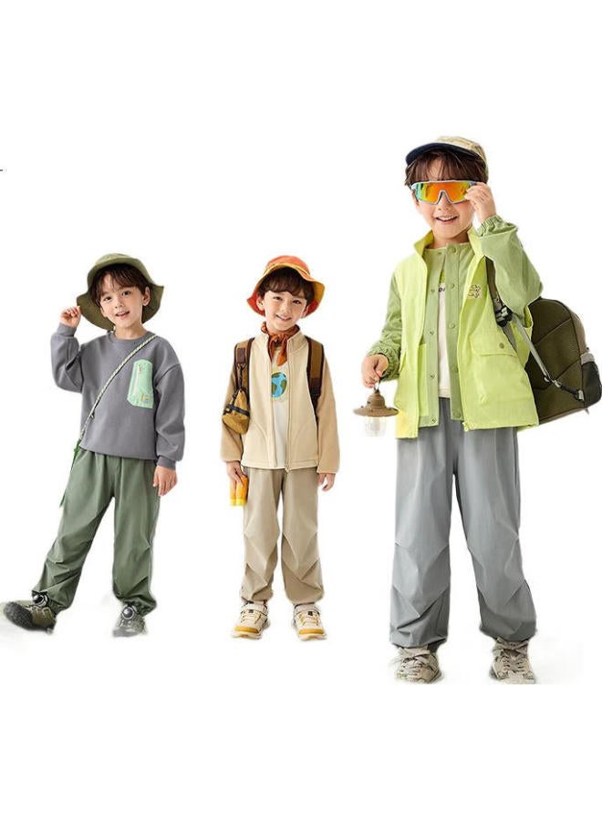 minibala Boys' And Girls' Pants Spring Children'S Outdoor Elastic Paratrooper Pants Straight Pants 231125108102 - Image 3