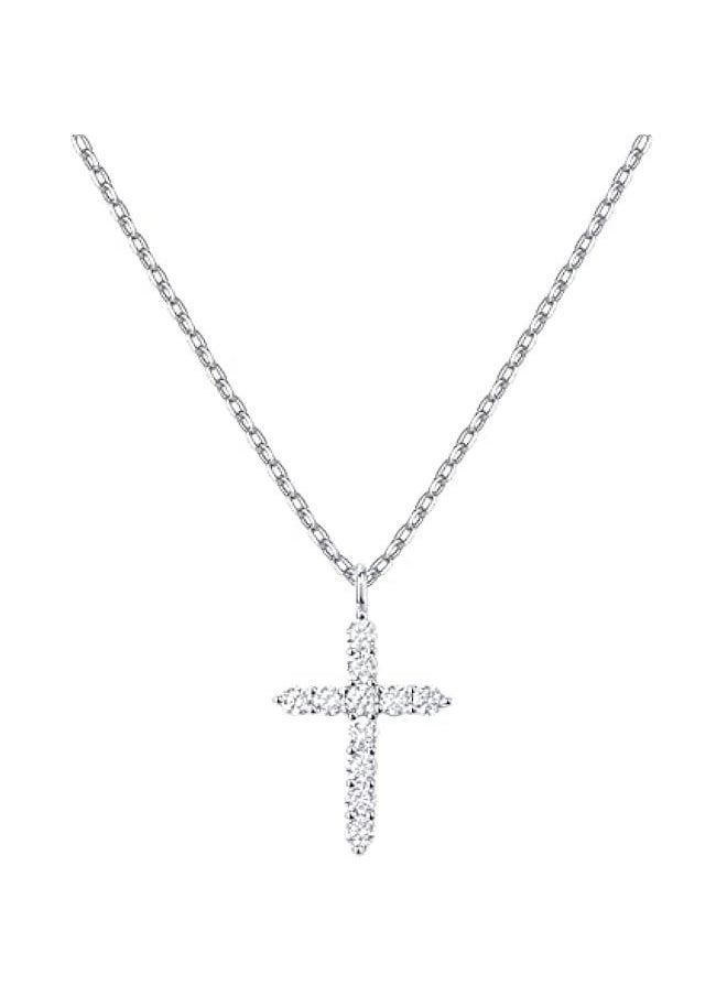 PAVOI - 14K Gold Plated Cubic Zirconia Cross Necklace for Women | Cross Faith Pendant Necklaces - Image 1