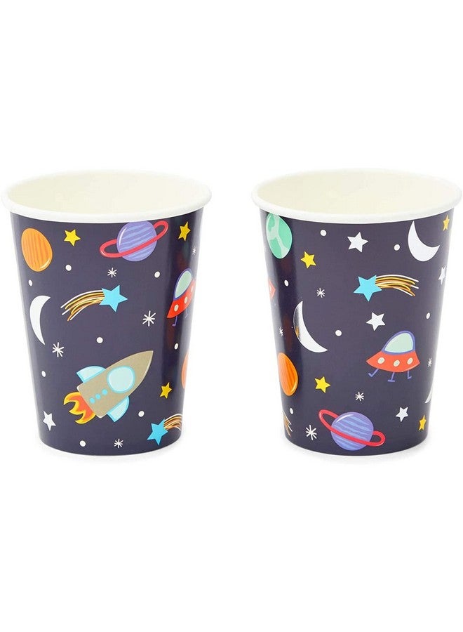 Blue Panda 99Piece Outer Space Party Pack With Dinnerware Hats Banner Tablecloths (Serves 24) - Image 5