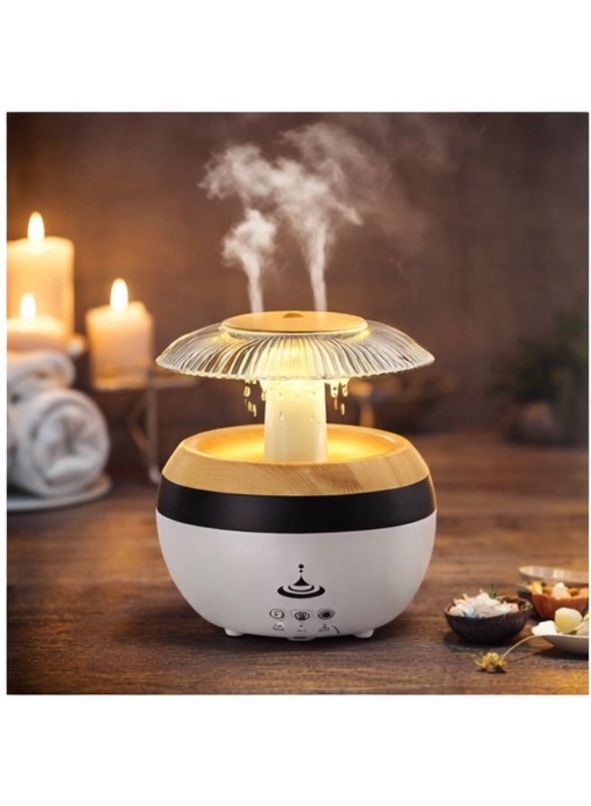 Raindrop Humidifier Aroma Diffuser with LED Light – Ultrasonic Rain Cloud Cool Mist Humidifier Essential Oil Diffuser for Bedroom, Home, Office - Image 3