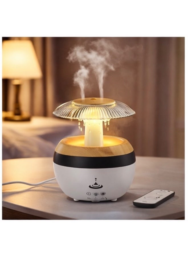 Raindrop Humidifier Aroma Diffuser with LED Light – Ultrasonic Rain Cloud Cool Mist Humidifier Essential Oil Diffuser for Bedroom, Home, Office - Image 2