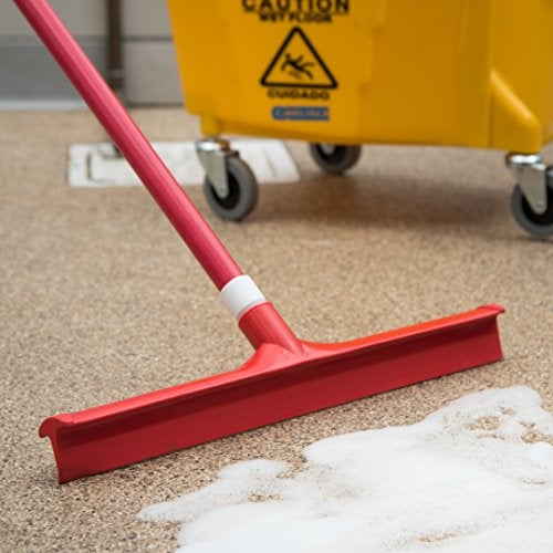 SPARTA 3656705 Plastic Floor Squeegee, Shower Squeegee, Heavy Duty Squeegee With Rubber Blade For Windows, Glass, Shower Doors, Floors, Windshields, 20 Inches, Red, (Pack of 6) - Image 5