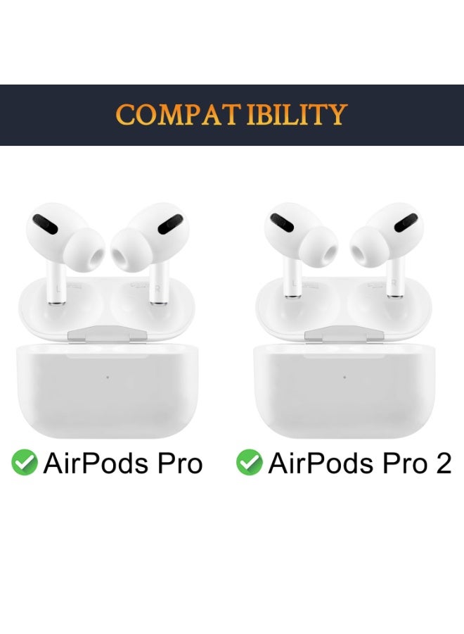 شابية أطراف أذن بديلة من السيليكون لسماعات AirPods Pro وPro 2، 3 أزواج من سماعات الأذن العازلة للضوضاء والمضادة للانزلاق مع جراب تخزين محمول (أبيض، S/M/L) - Image 2