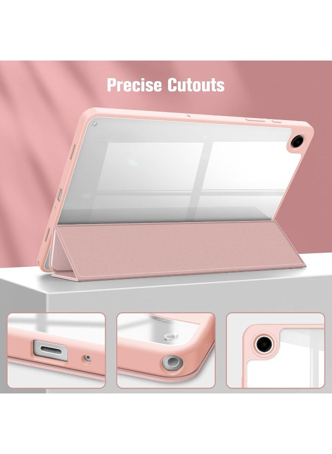Case for Samsung Galaxy Tab A9 Plus 11 Inch 2023 - Shockproof Protective Case with Transparent Hard Shell on the Back for Tablet A9+ SM-X210/X216/X218, Rose Gold - Image 3