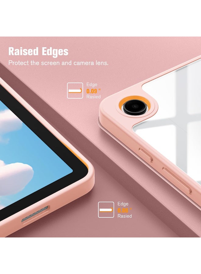 Case for Samsung Galaxy Tab A9 Plus 11 Inch 2023 - Shockproof Protective Case with Transparent Hard Shell on the Back for Tablet A9+ SM-X210/X216/X218, Rose Gold - Image 4