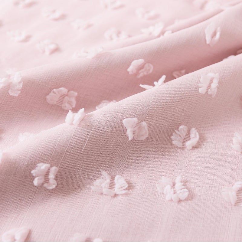 Lino Rosa Pink Sheer Blackout Curtains 63 Inch Length,Romantic Soft Rod Pocket Blackout Girly Curtains for Bedroom - Image 5
