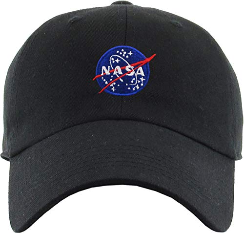 KBETHOS KBSV-036 BLK NASA Spaceship Alien Vintage Dad Hat Baseball Cap Polo Style Adjustable Unisex (One Size, A Black NASA Insignia) - Image 2