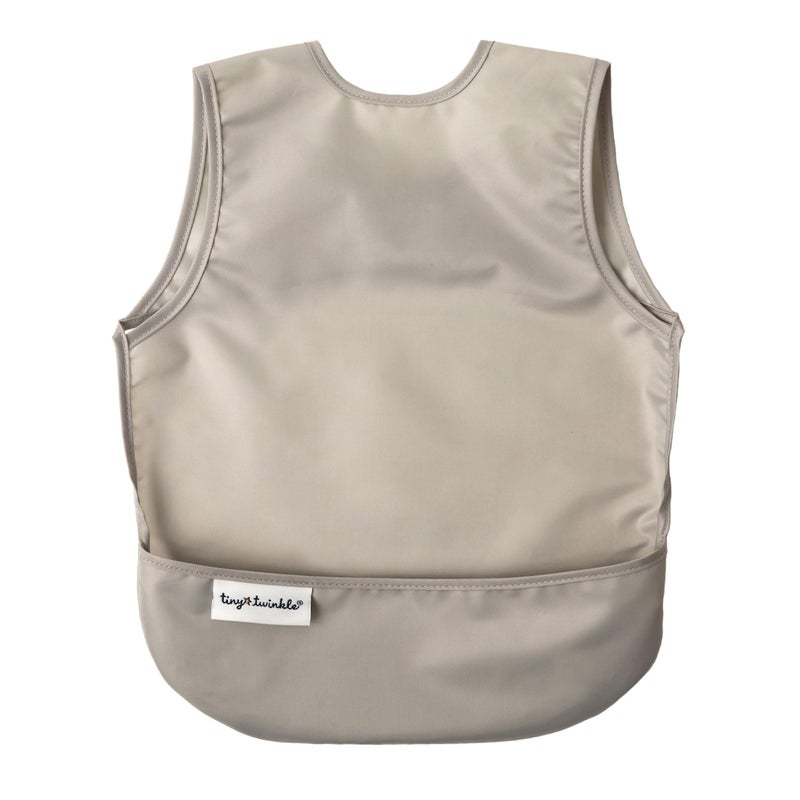 Tiny Twinkle Mess Proof Baby Bibs | 2 Pack Waterproof Toddler Bib for Eating | Baby Apron for Feeding, Machine Washable, Perfect Shower Gift (Grey Indigo, 6â€“24M) - Image 5