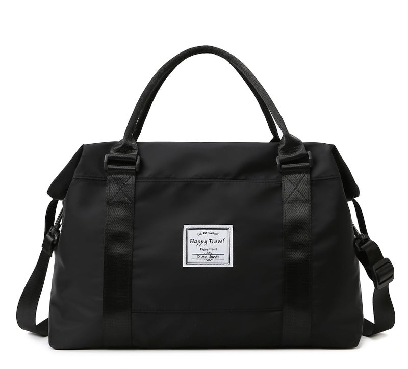 NWLR Travel Duffle Bag Weekender Overnight Bag Gym Tote with Dry and Wet Separated Pocket for Women Girls Shoulder Workout Duffel Bag Water Resistant black - Image 2