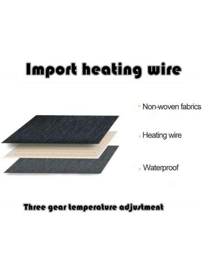 Bukela Portable Cloth Heaters, Clothes Heating Pad with 12PCS Heating, USB Heated Pad Adjustable Temperature Warmer for Outdoor Winter Clothes Seat Pet Dogs and Cats Warmer (Black) - Image 2