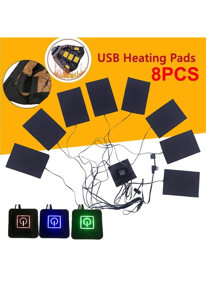 Bukela Portable Cloth Heaters, Clothes Heating Pad with 12PCS Heating, USB Heated Pad Adjustable Temperature Warmer for Outdoor Winter Clothes Seat Pet Dogs and Cats Warmer (Black) - Image 5