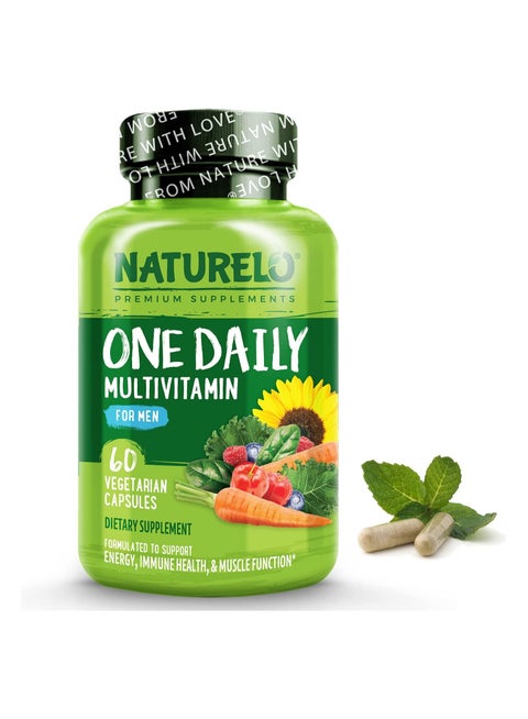 One Daily Multivitamin For Men Dietary Supplement Formulated Support Energy, Immune Health And Muscle Function - 60 Vegetarian Capsules