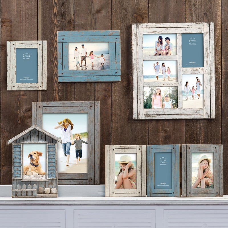 Prinz Homestead Distressed Wood Picture Frame, for 4x6 Photos, Wall or Tabletop Display, Blue - Image 2