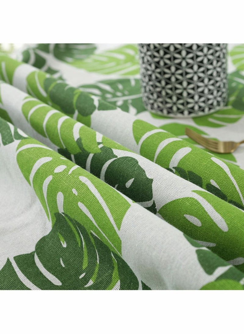 KASTWAVE Pastoral Square Tablecloth, 55 x 55 Inch Linen Fabric Table Cloth Washable Table Cover with Dust Proof Wrinkle Resistant for Restaurant Picnic Indoor and Outdoor Dining - Image 4