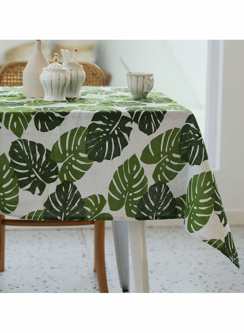 KASTWAVE Pastoral Square Tablecloth, 55 x 55 Inch Linen Fabric Table Cloth Washable Table Cover with Dust Proof Wrinkle Resistant for Restaurant Picnic Indoor and Outdoor Dining - Image 3